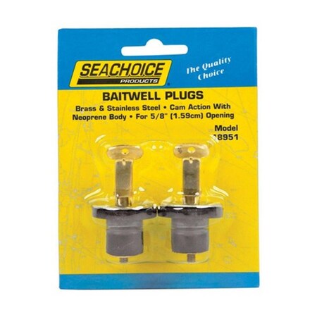 Seachoice 18951 0.62 in. Deck &amp; Baitwell Plugs 2 per Card 8090524
